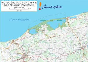 Fot Wielka Mapa Ścienna Szlaków Rowerowych 2020 woj pomorskiego I Pomorskie.Travel