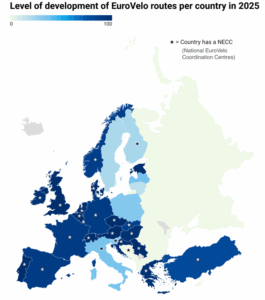 ozwój EuroVelo: spostrzeżenia i praktyczne podejścia z raportu o stanie rozwoju tras na rok 2025