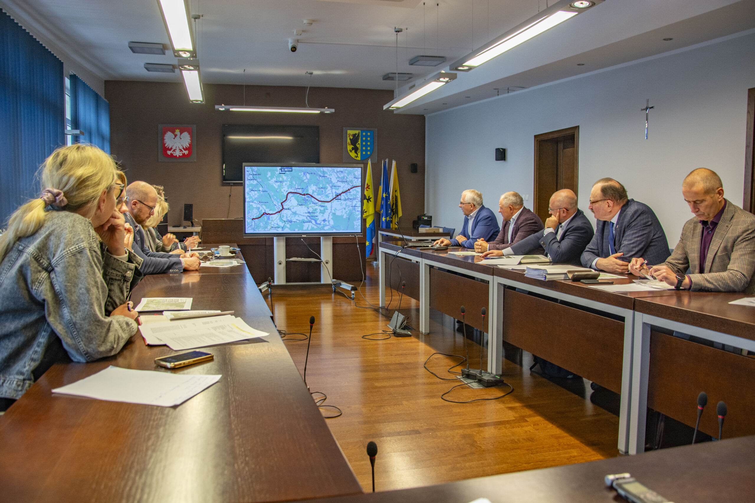 Spotkanie w sprawie realizacji projektu Pomorskie Trasy Rowerowe – Etap 3 w powiecie bytowskim